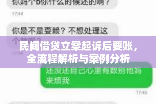 民间借贷立案起诉后要账，全流程解析与案例分析