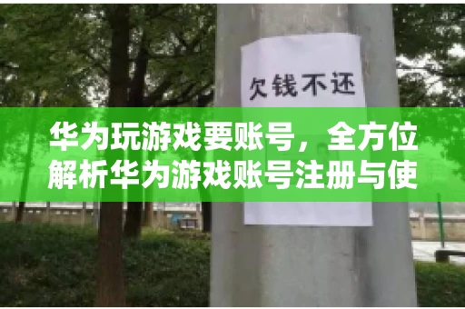 华为玩游戏要账号，全方位解析华为游戏账号注册与使用